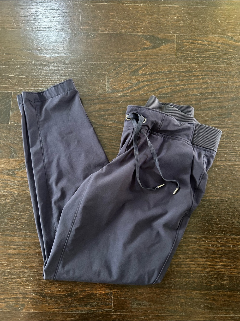 Athleta Midtown Reflective Ankle Joggers Pants Navy Blue